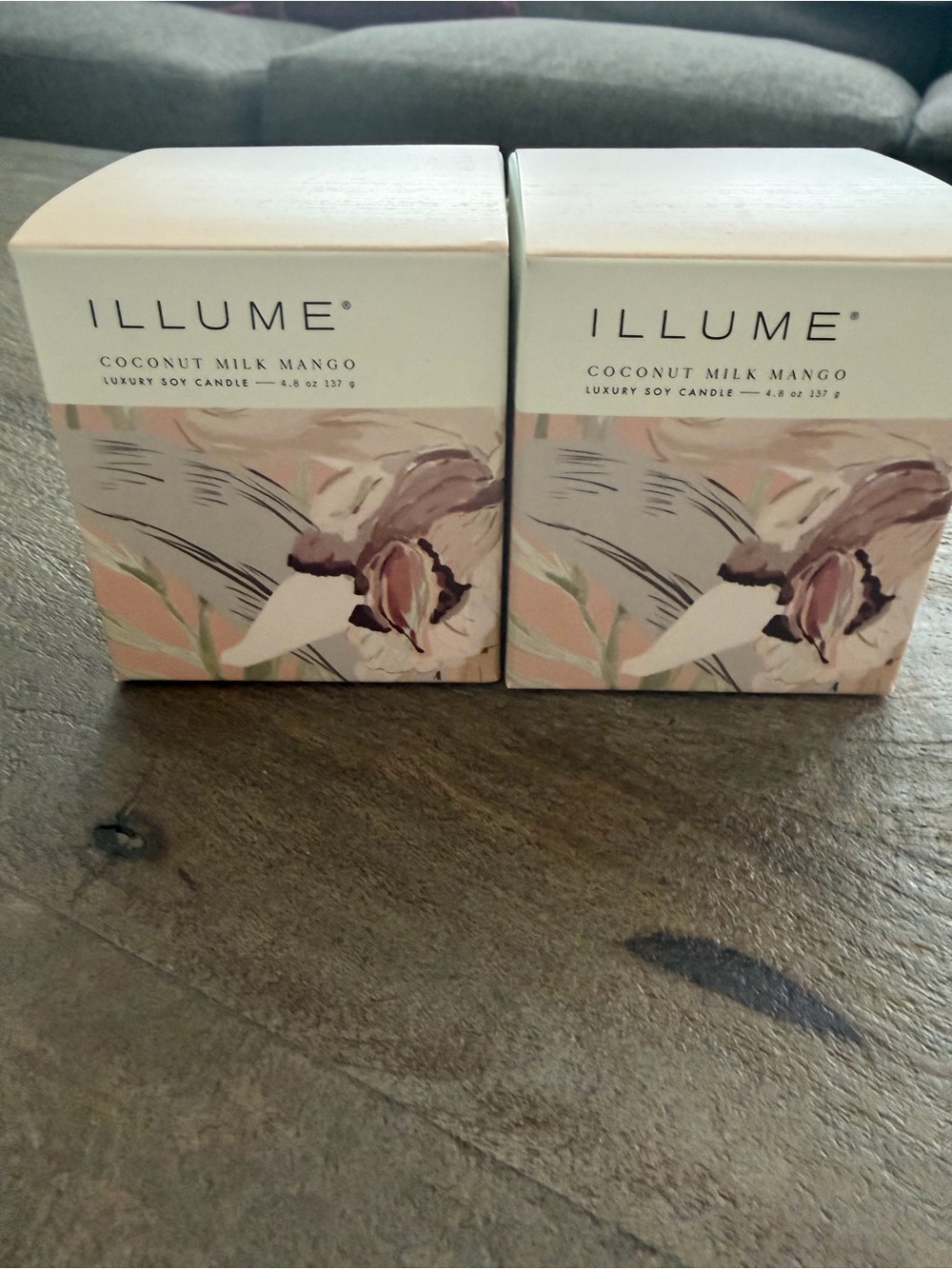 ILLUME Coconut Milk Mango Baby Boxed Glass Candle Set of 2
